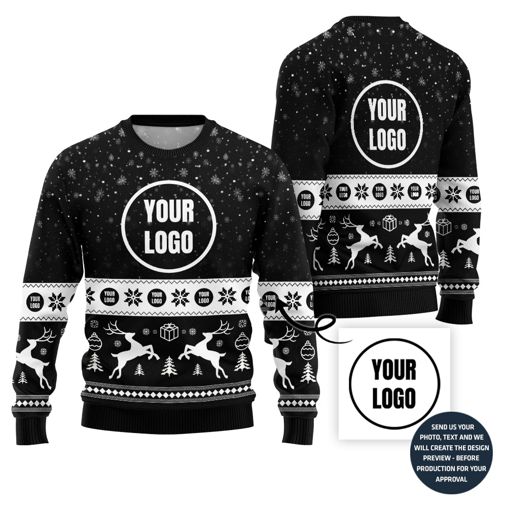 Unique Custom Logo For Brand Xmas Sweater