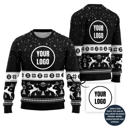 Unique Custom Logo For Brand Xmas Sweater