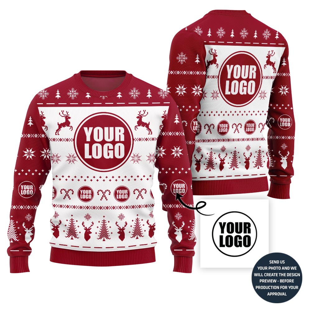 Unique Custom Logo For Bulk Order Holiday Sweater