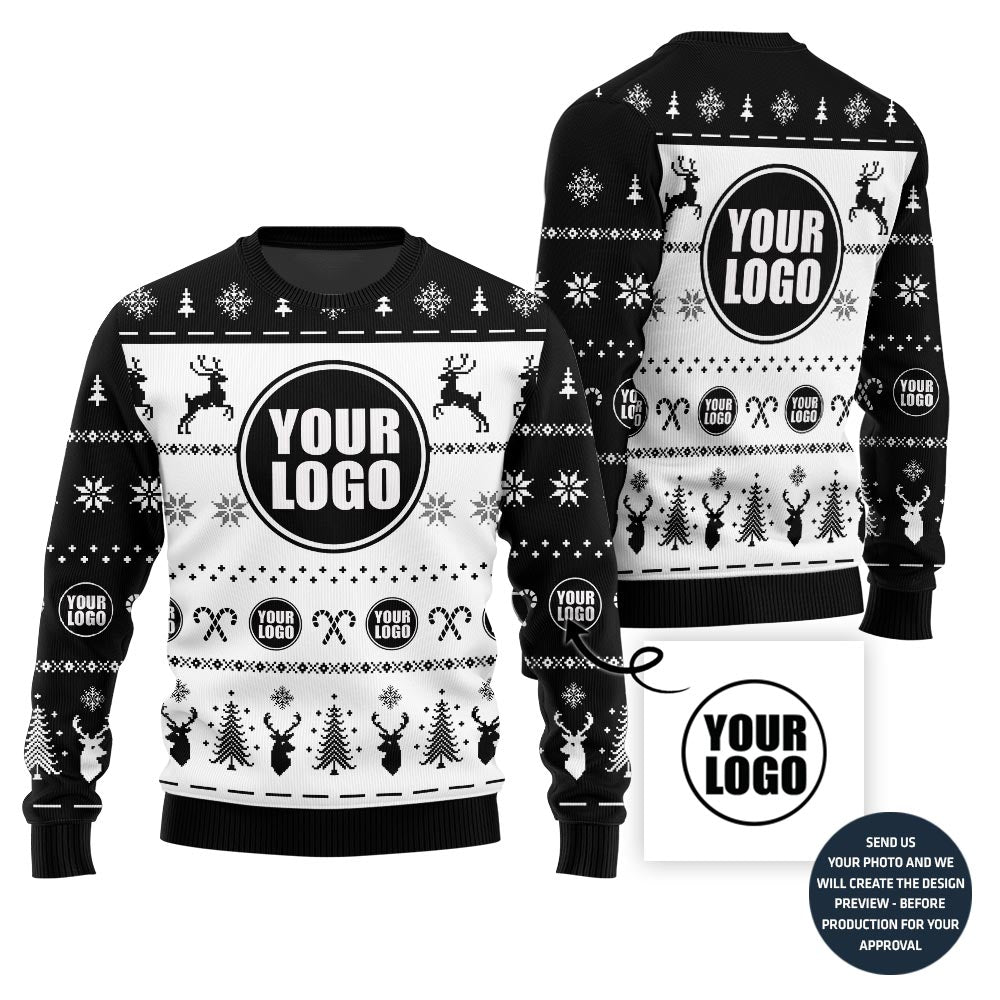 Unique Custom Logo For Bulk Order Holiday Sweater