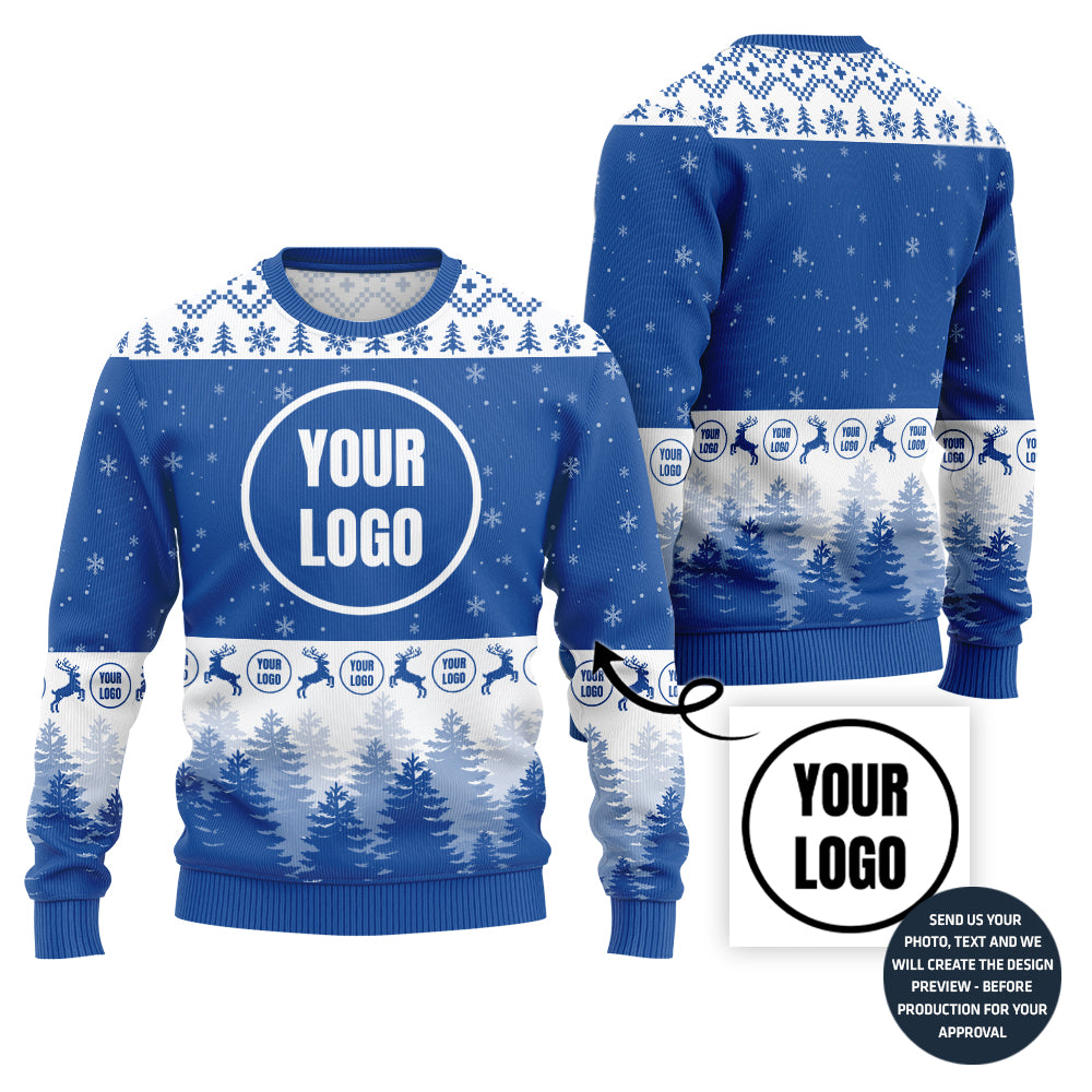 Cheerful Custom Logo For Group Xmas Sweater