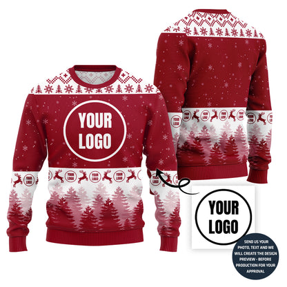 Cheerful Custom Logo For Group Xmas Sweater