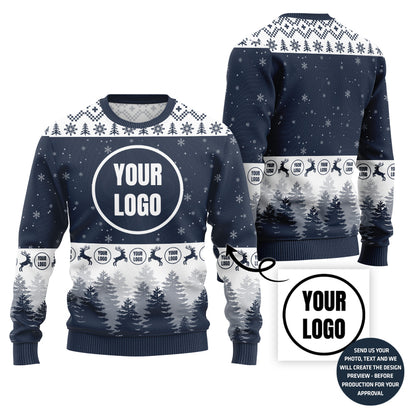 Cheerful Custom Logo For Group Xmas Sweater