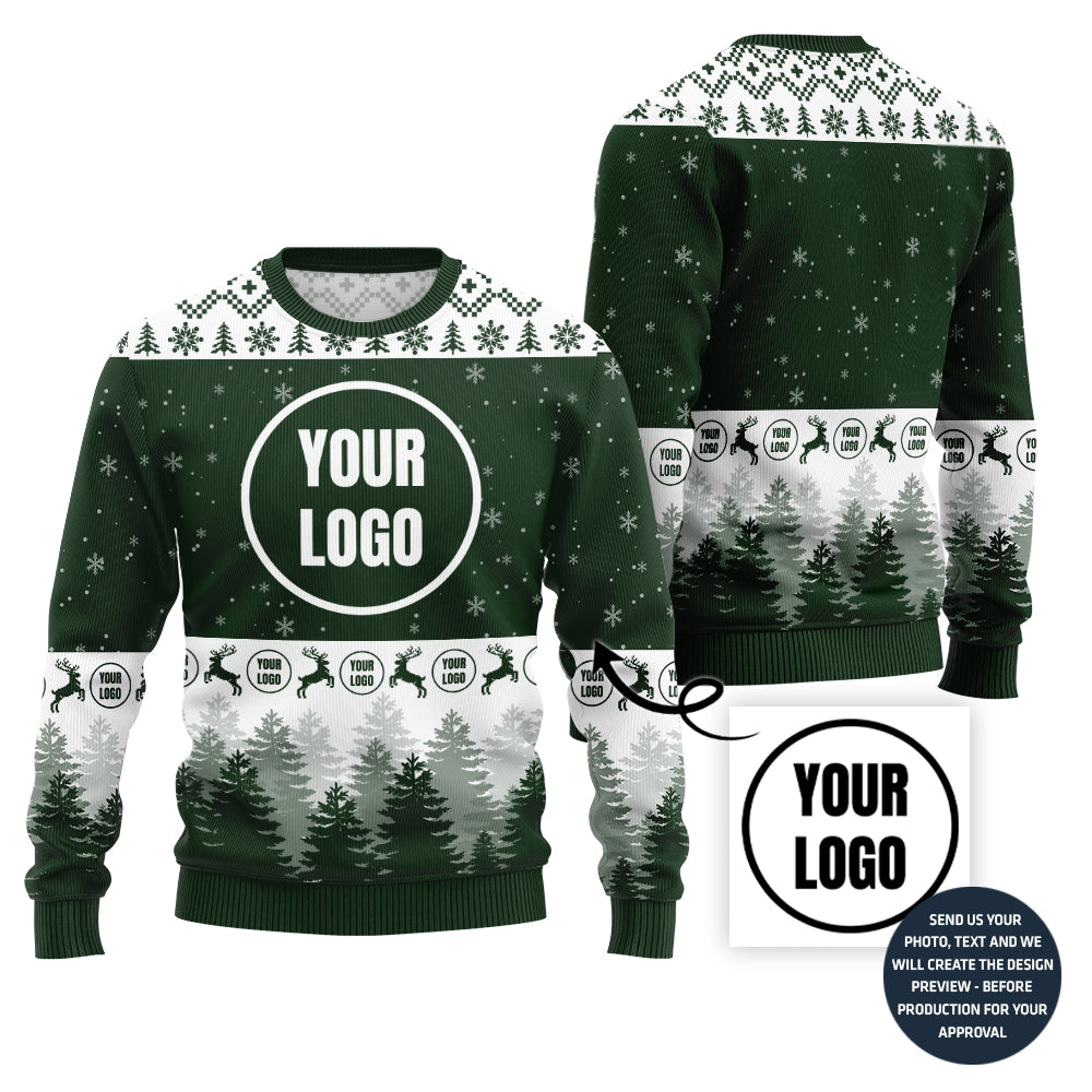 Cheerful Custom Logo For Group Xmas Sweater