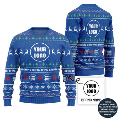 Unique Custom Logo For Company Xmas Sweater