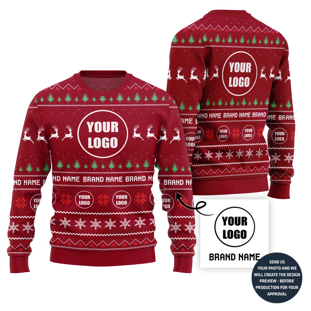Unique Custom Logo For Company Xmas Sweater