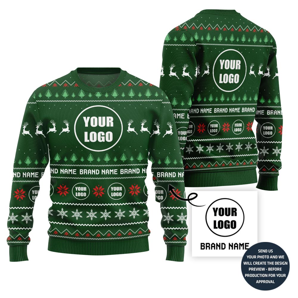 Unique Custom Logo For Company Xmas Sweater