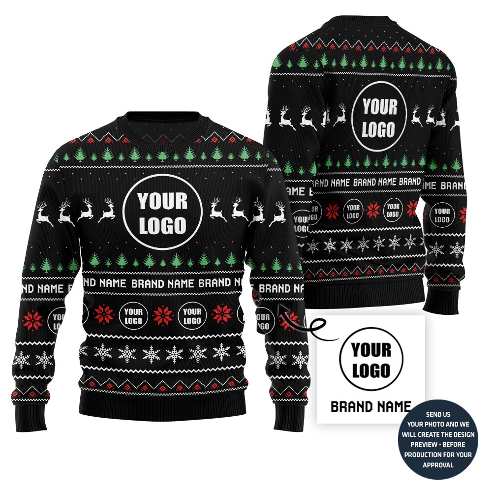 Unique Custom Logo For Company Xmas Sweater