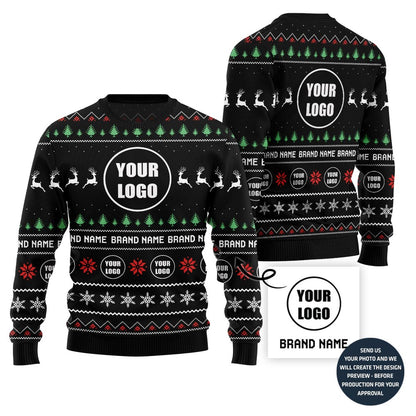 Unique Custom Logo For Company Xmas Sweater