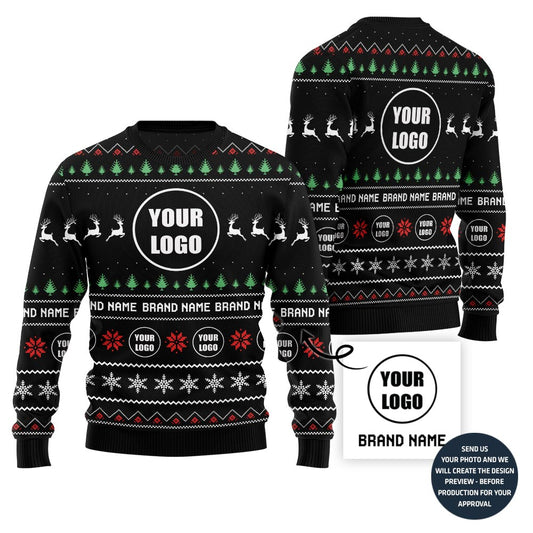 Unique Custom Logo For Company Xmas Sweater