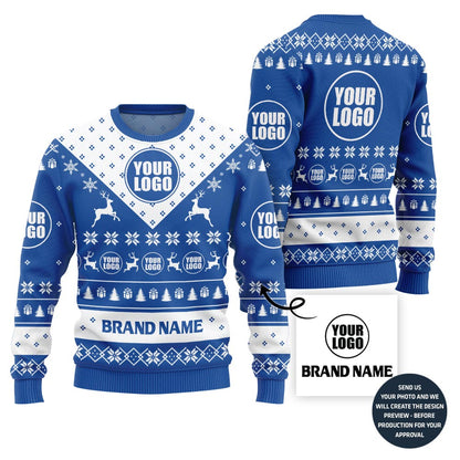 Unique Custom Logo For Group Xmas Sweater