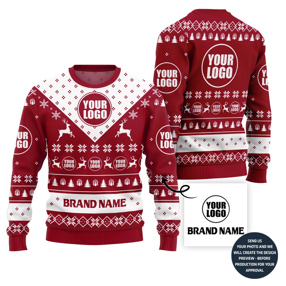Unique Custom Logo For Group Xmas Sweater