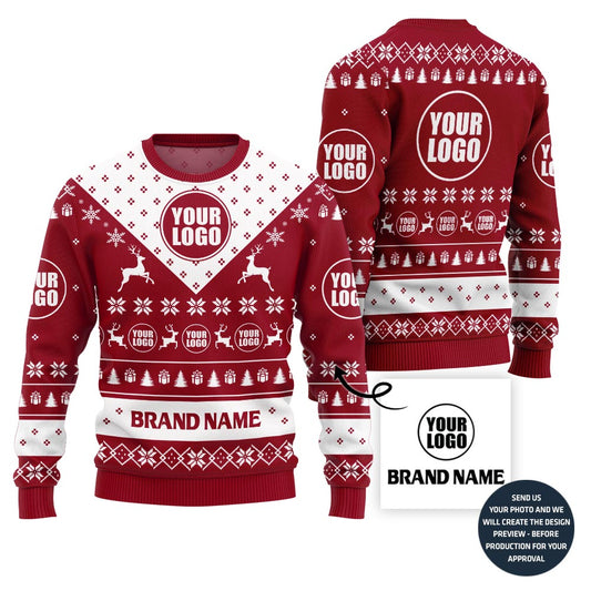 Unique Custom Logo For Group Xmas Sweater