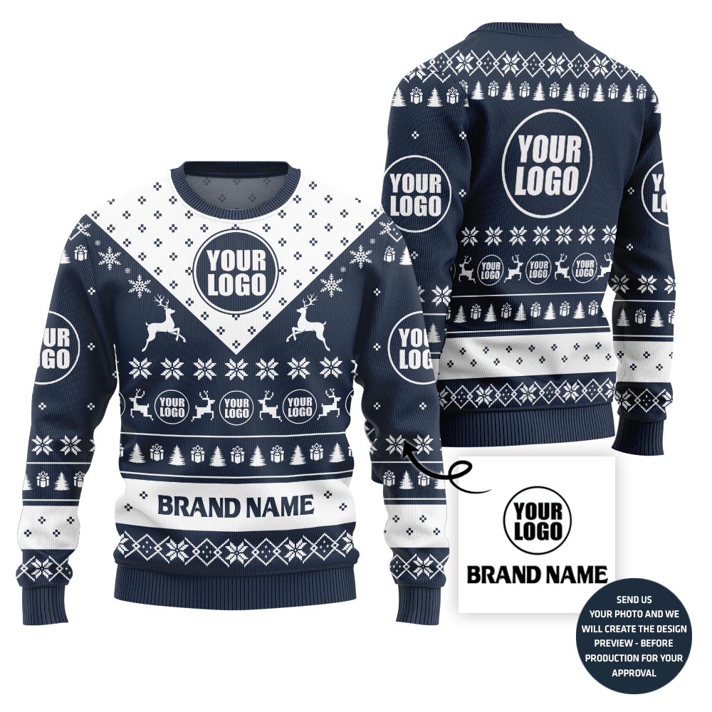 Unique Custom Logo For Group Xmas Sweater
