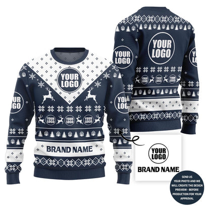 Unique Custom Logo For Group Xmas Sweater