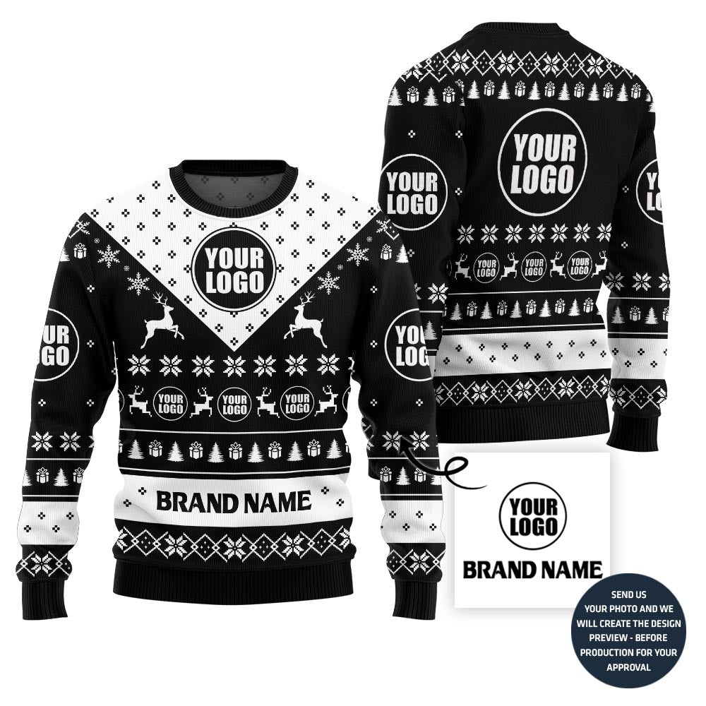 Unique Custom Logo For Group Xmas Sweater