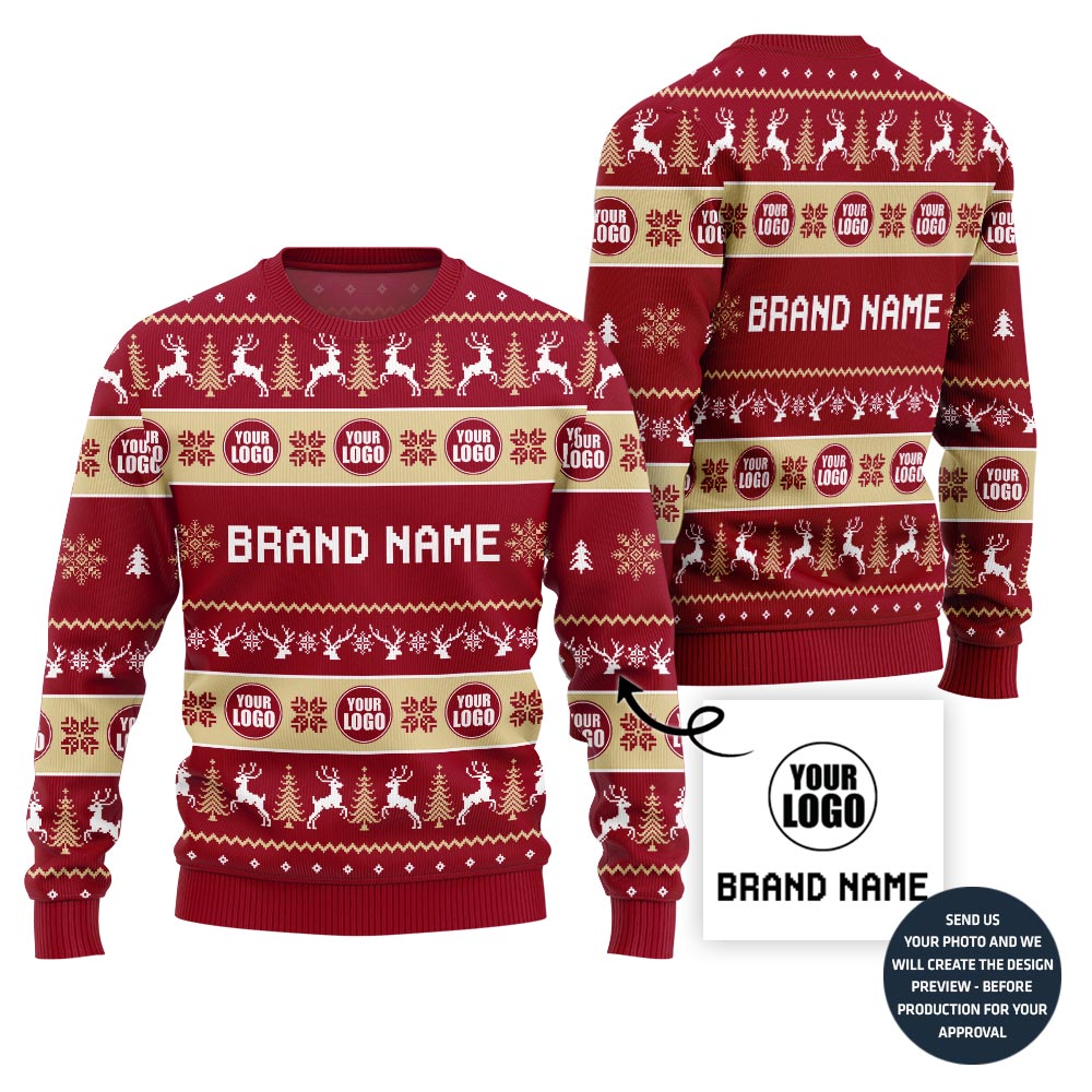 Unique Custom Logo For Team Xmas Sweater