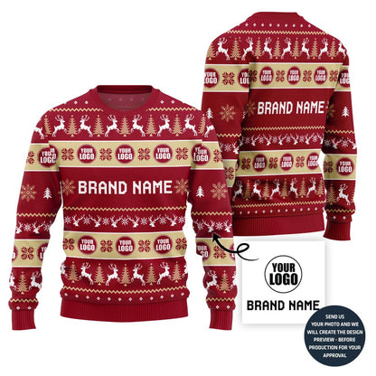 Unique Custom Logo For Team Xmas Sweater