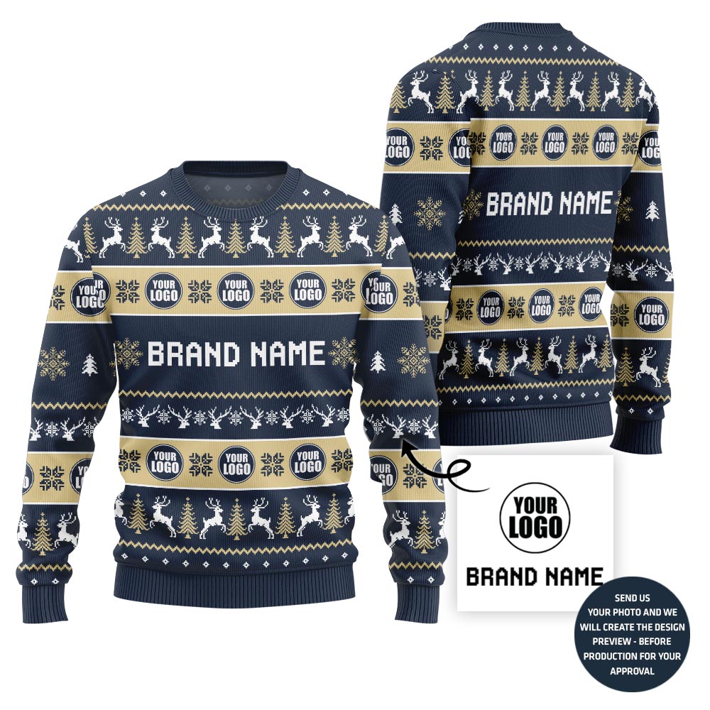 Unique Custom Logo For Team Xmas Sweater