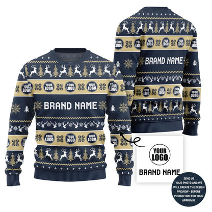 Unique Custom Logo For Team Xmas Sweater