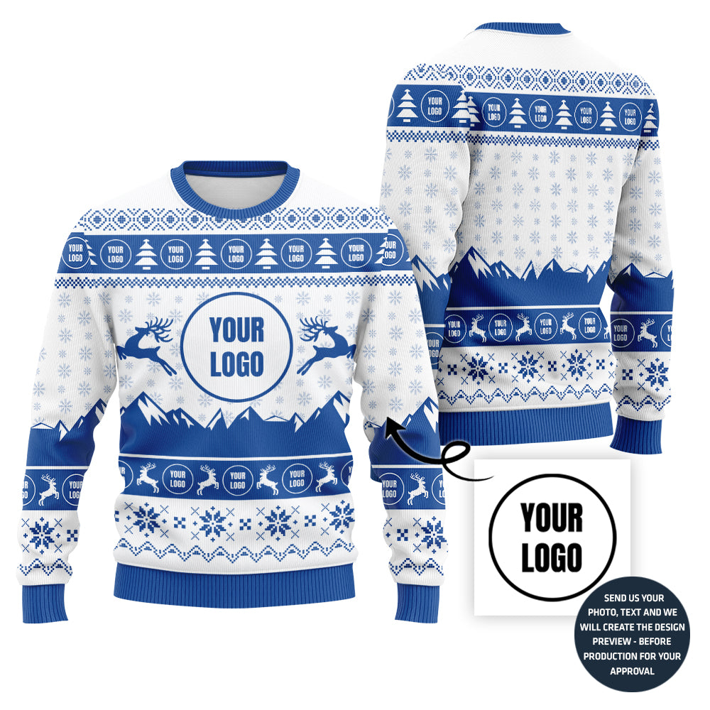 Unique Custom Logo Holiday Sweater For Company