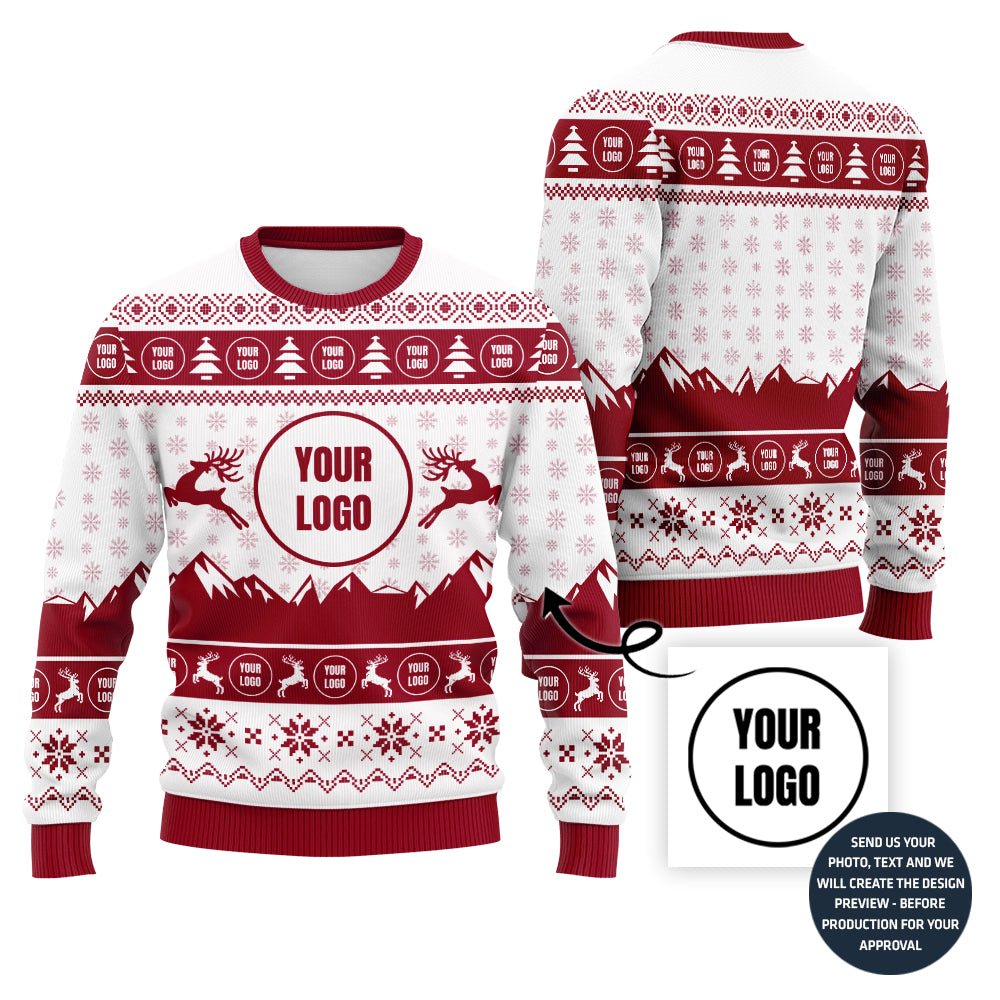 Unique Custom Logo Holiday Sweater For Company