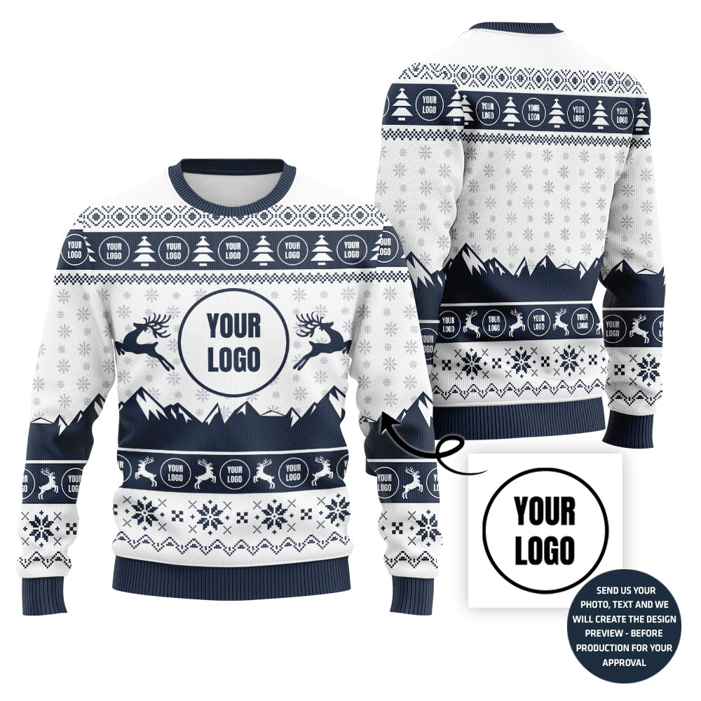 Unique Custom Logo Holiday Sweater For Company
