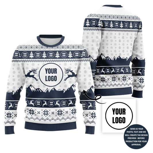 Unique Custom Logo Holiday Sweater For Company