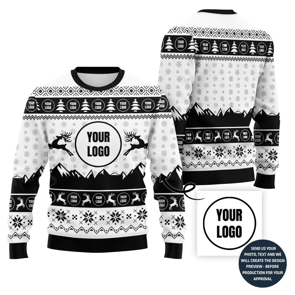 Unique Custom Logo Holiday Sweater For Company