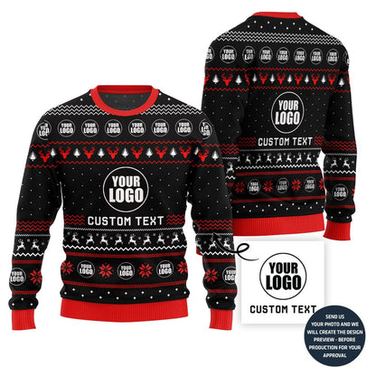 Unique Custom Logo Ugly Christmas Sweater For Brand
