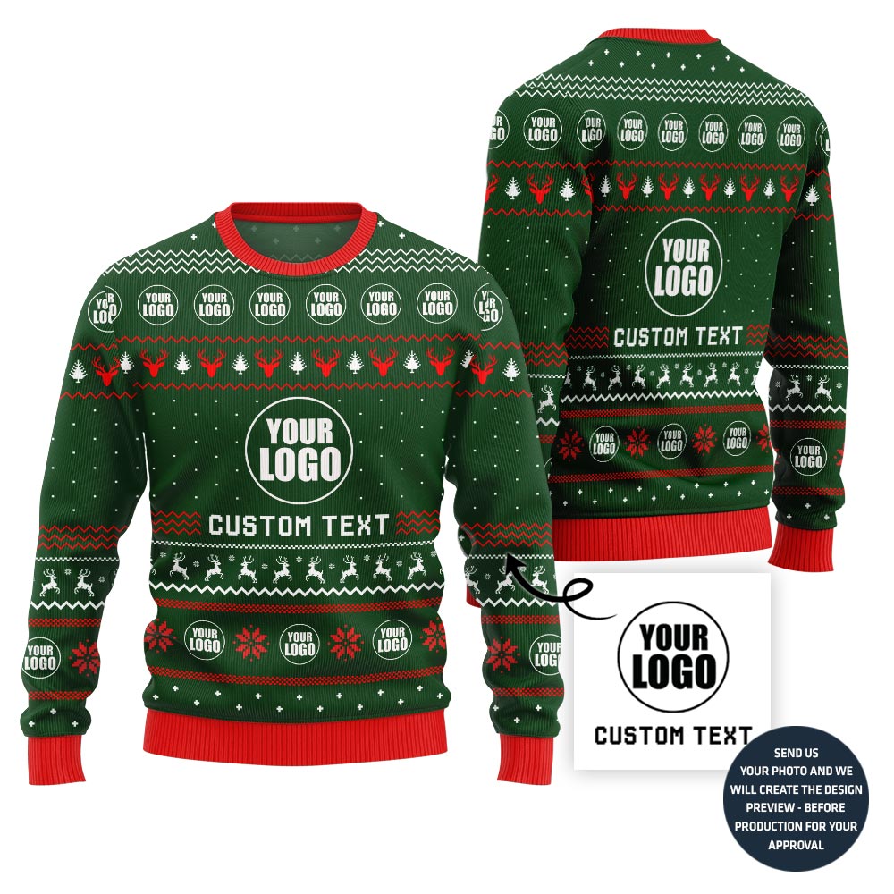 Unique Custom Logo Ugly Christmas Sweater For Brand