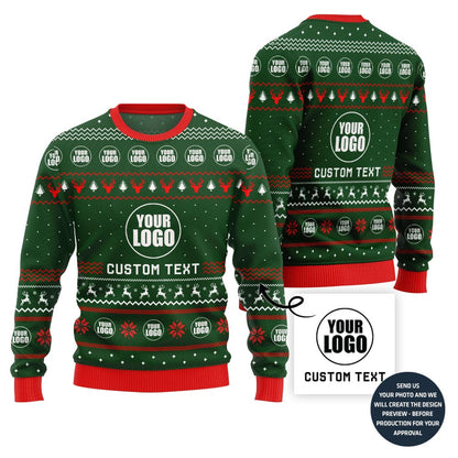 Unique Custom Logo Ugly Christmas Sweater For Brand