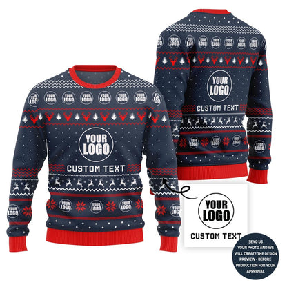 Unique Custom Logo Ugly Christmas Sweater For Brand