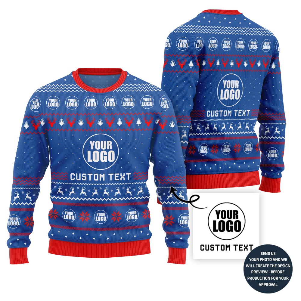 Unique Custom Logo Ugly Christmas Sweater For Brand
