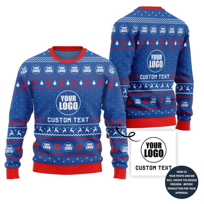 Unique Custom Logo Ugly Christmas Sweater For Brand