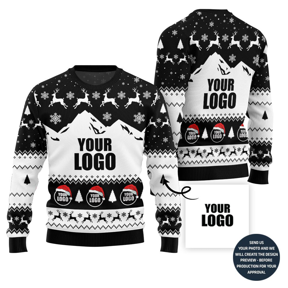 Unique Custom Logo Ugly Christmas Sweater For Company