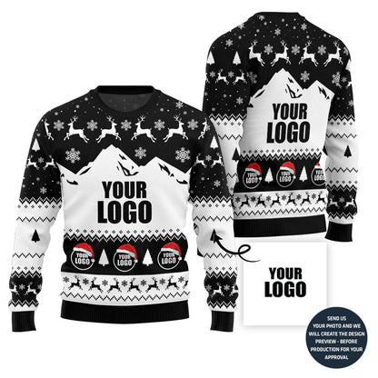 Unique Custom Logo Ugly Christmas Sweater For Company