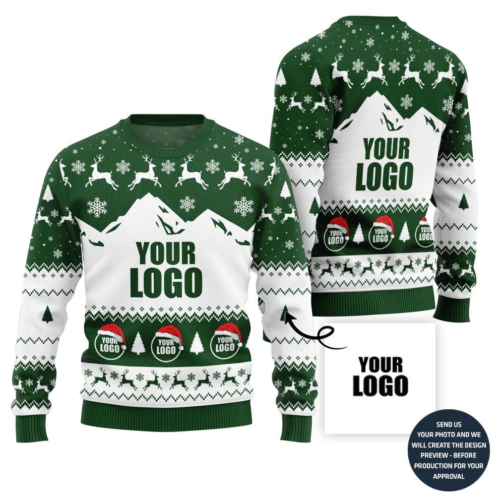 Unique Custom Logo Ugly Christmas Sweater For Company