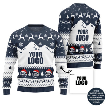 Unique Custom Logo Ugly Christmas Sweater For Company