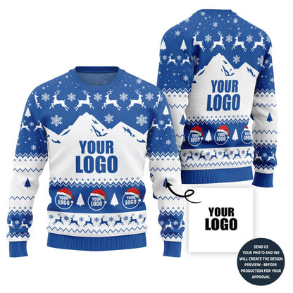 Unique Custom Logo Ugly Christmas Sweater For Company