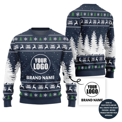 Unique Custom Logo Xmas Sweater For Brand