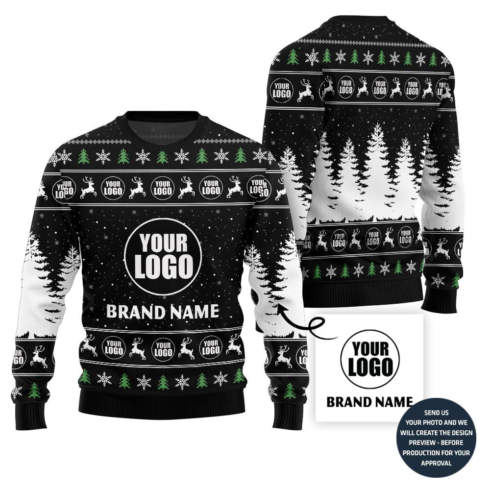Unique Custom Logo Xmas Sweater For Brand