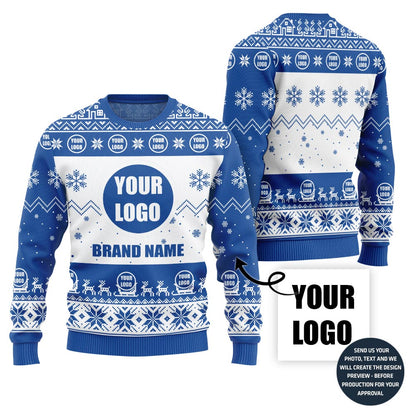 Unique Custom Logo Xmas Sweater For Team