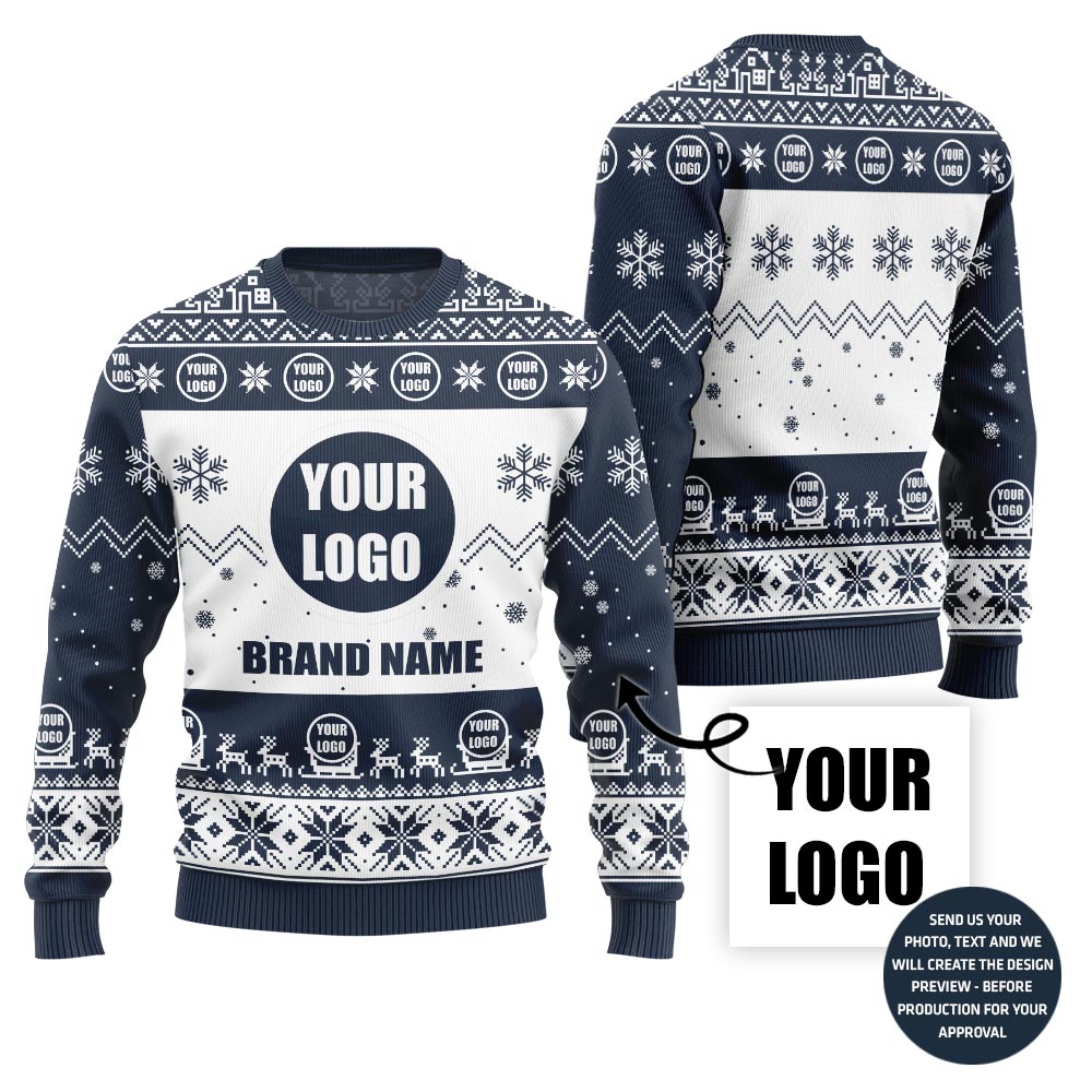 Unique Custom Logo Xmas Sweater For Team