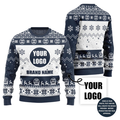 Unique Custom Logo Xmas Sweater For Team