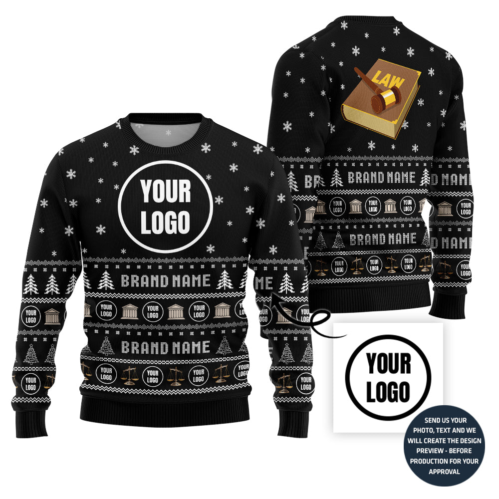Unique Customized Ugly Christmas Sweater For Law Firm