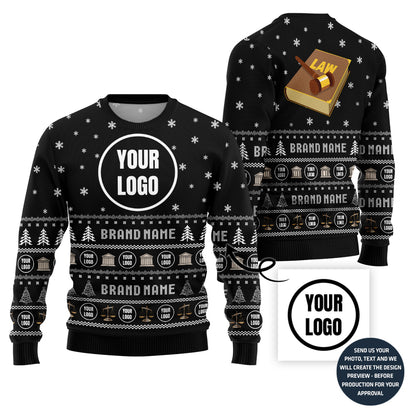 Unique Customized Ugly Christmas Sweater For Law Firm