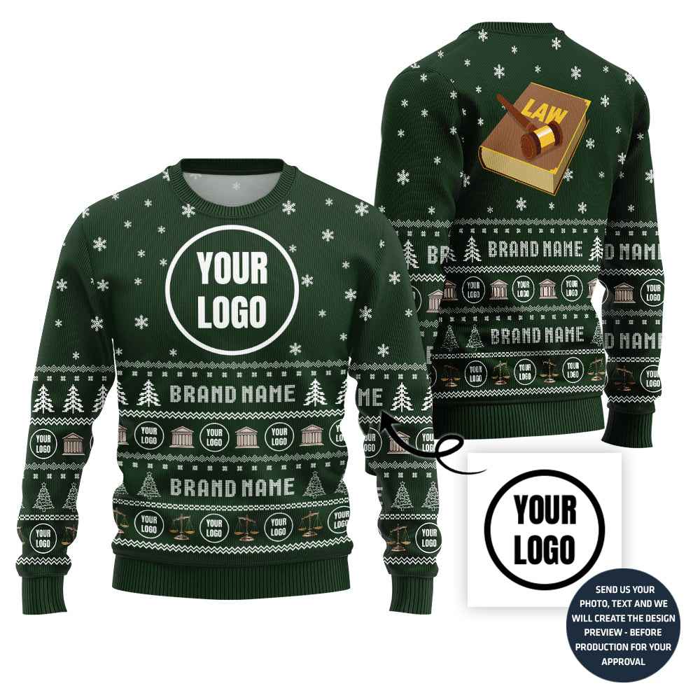 Unique Customized Ugly Christmas Sweater For Law Firm