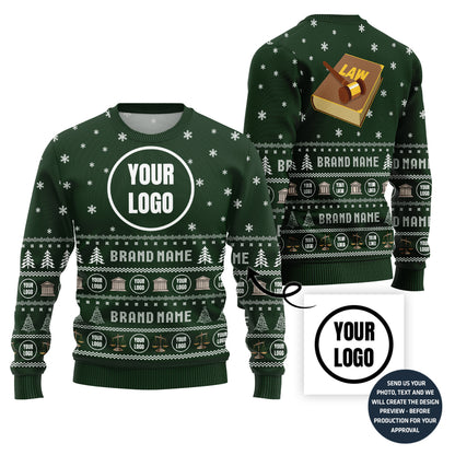 Unique Customized Ugly Christmas Sweater For Law Firm