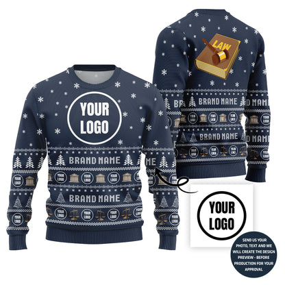 Unique Customized Ugly Christmas Sweater For Law Firm